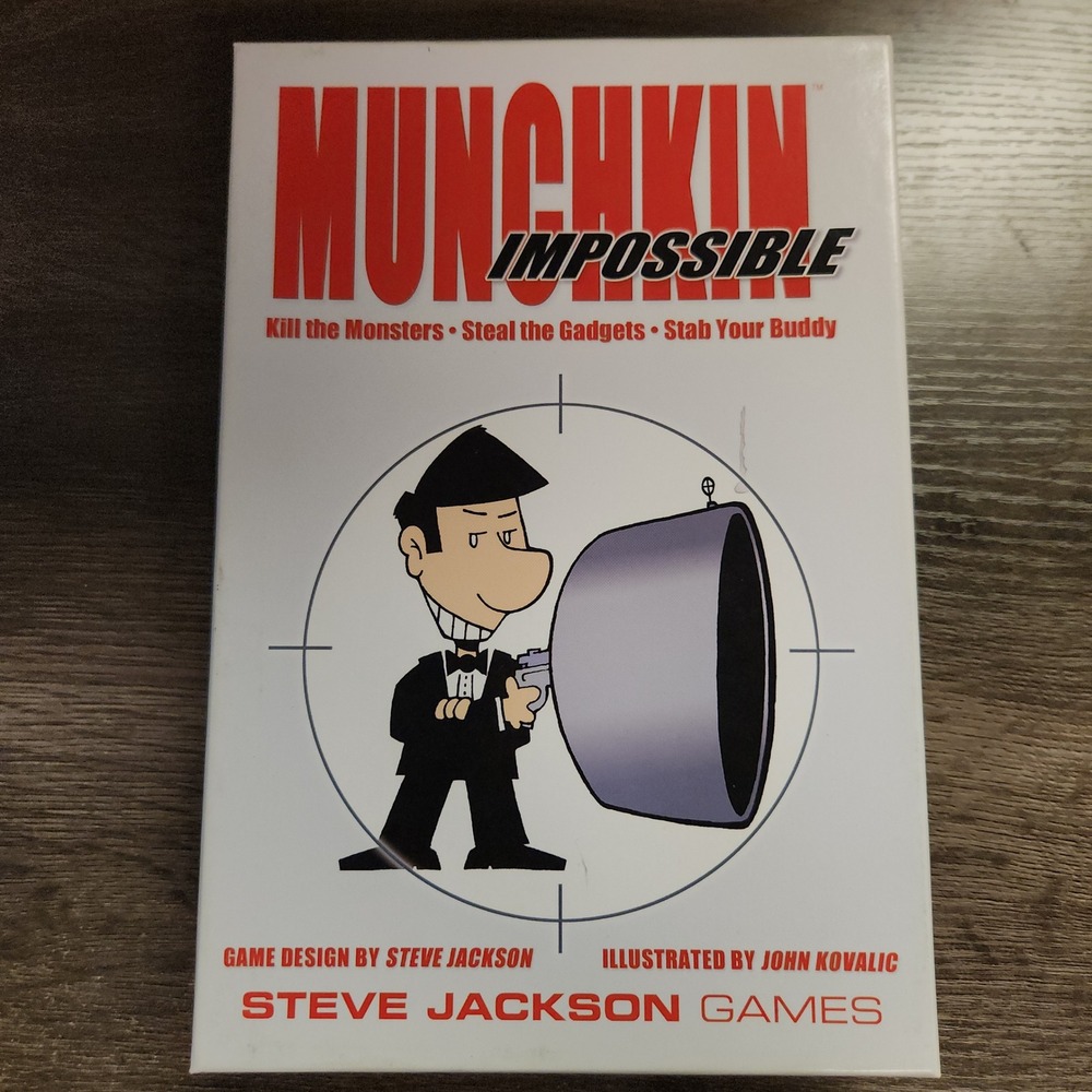 Steve Jackson Games Munchkin Impossible Card Game Spy Satire Tabletop Complete